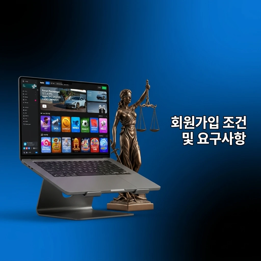 회원가입 조건 안내: 만 18세 이상, 본인정보 입력, 신분증·주소 서류 인증, 1인 1계정, 결제정보 일치