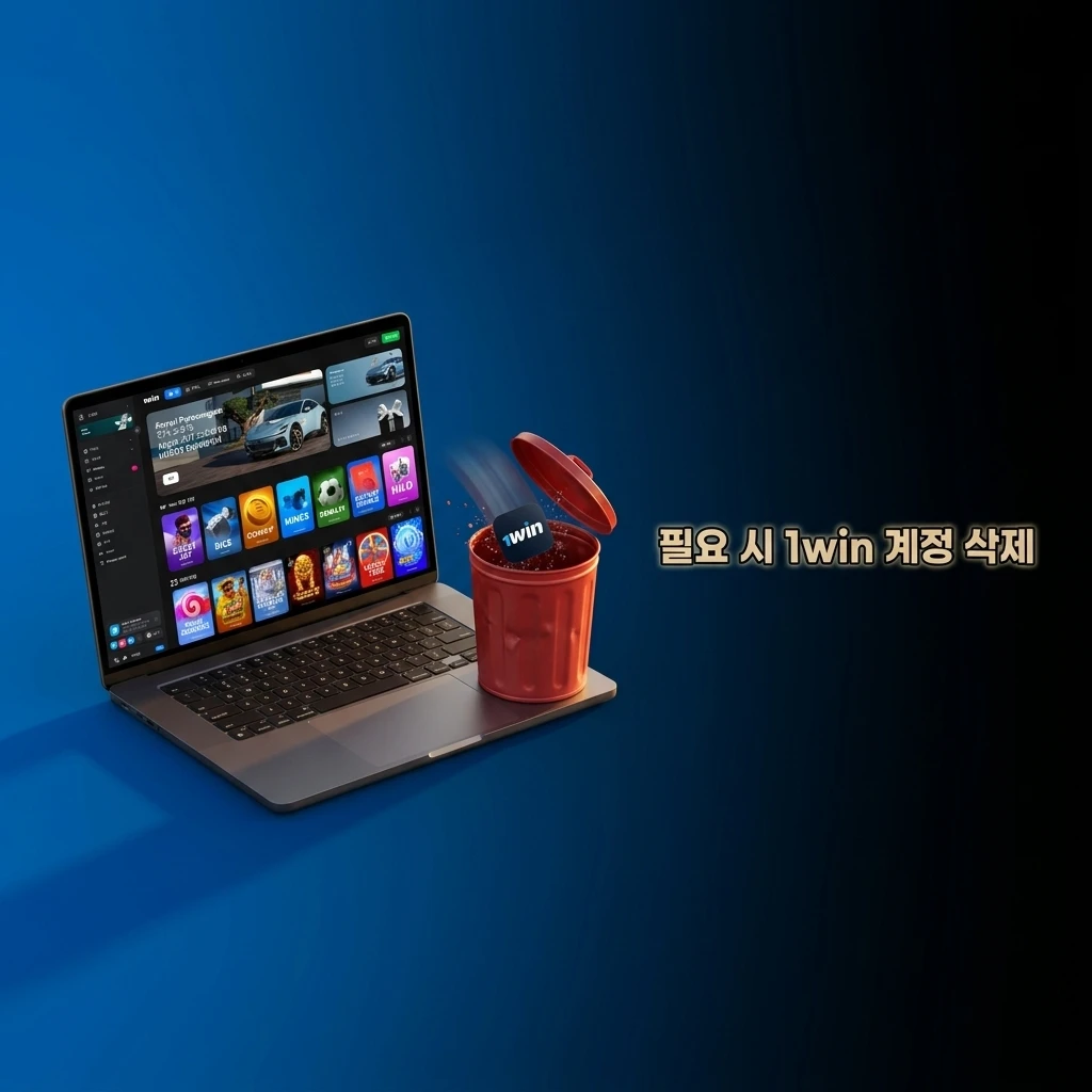 1win 계정 삭제 요청 절차: 프로필 설정 이동, 계정 제한 선택, 본인 확인, 처리 결과 확인