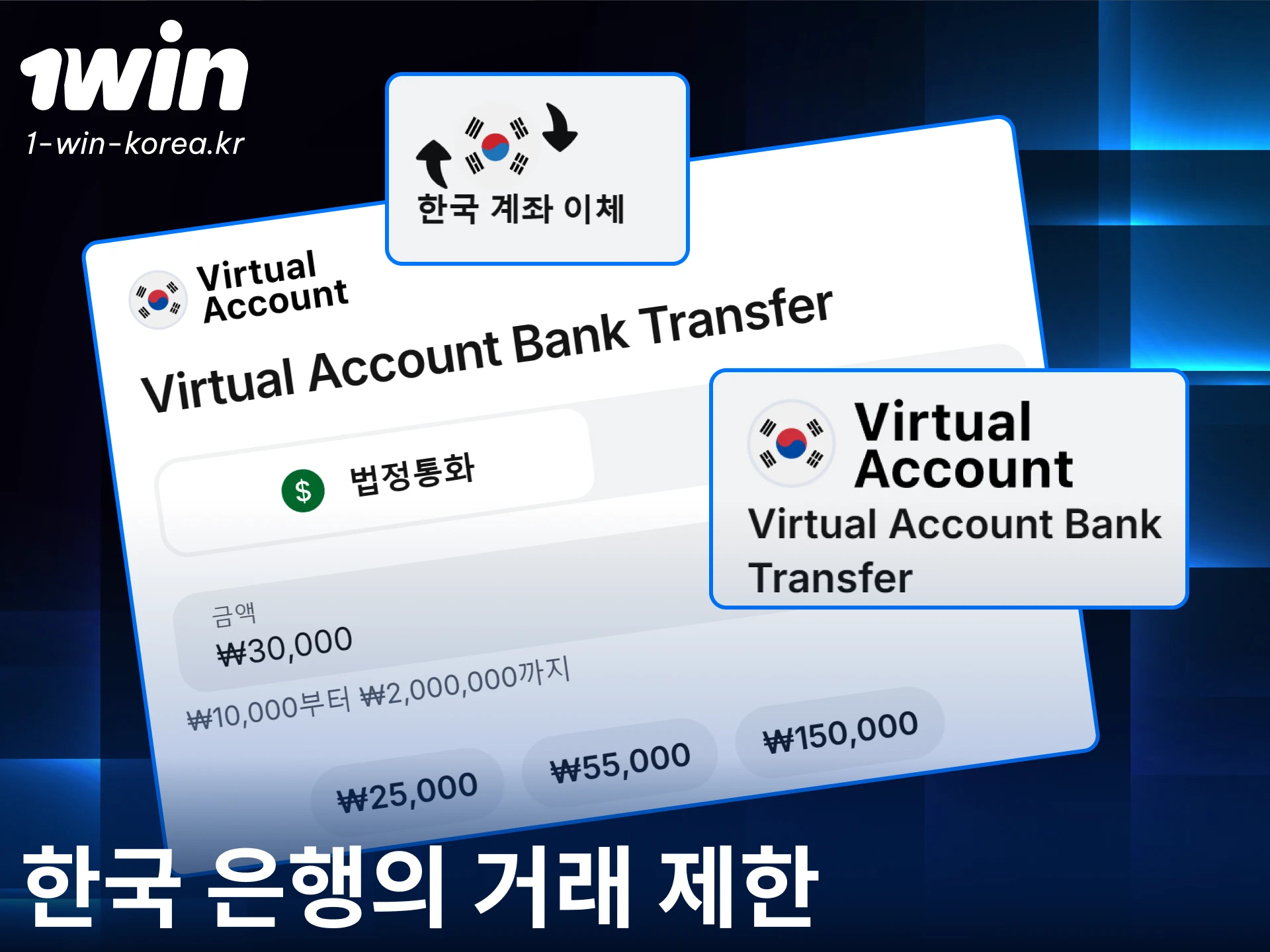 한국 은행 제한 없이 이용 가능한 1win 결제 수단을 알아보세요.